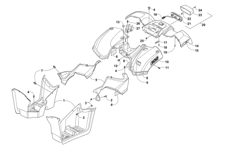 REAR BODY AND TAILLIGHT ASSEMBLY