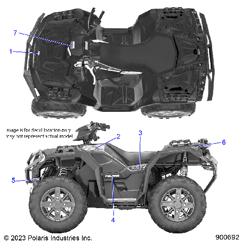 BODY, DECALS, GRAPHIC - A26SXZ85A9/AN/AZ (900692)