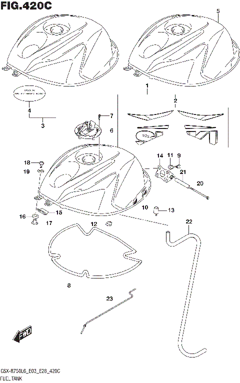 FUEL TANK (GSX-R750L6 E33)