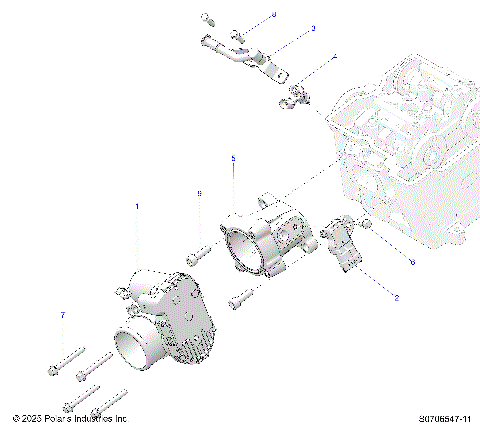 ENGINE, THROTTLE BODY, FUEL RAIL & INJECTOR