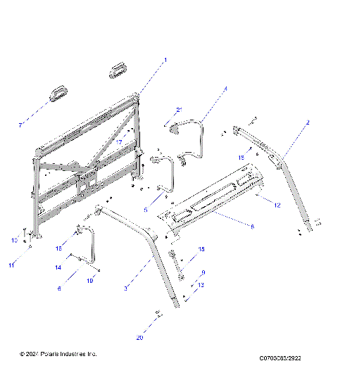 CHASSIS, CAB FRAME - R21TAE99A1/A7/A9/AG/AP/AS/B1/B7/B9/BG/BP/BS (C0703083-2922)