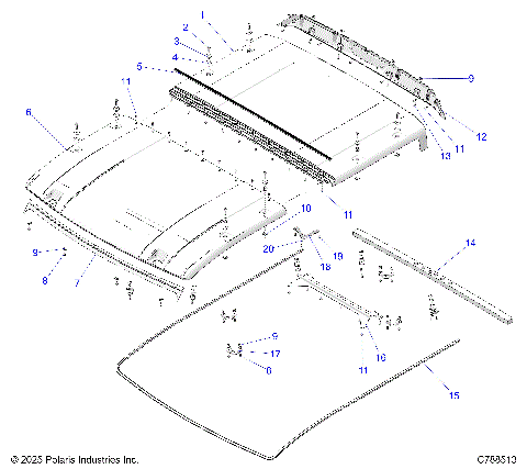 BODY, ROOF - R26X6L1RBB/BJ (C788513)
