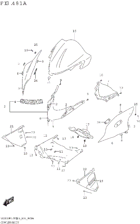 COWLING BODY (GSX1300RRQ)