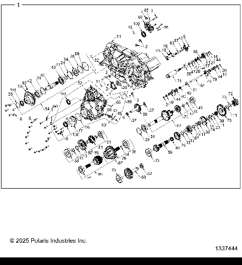 DRIVE TRAIN, GEARCASE INTERNALS, MAIN - Z25RRL2KAL (1337444)