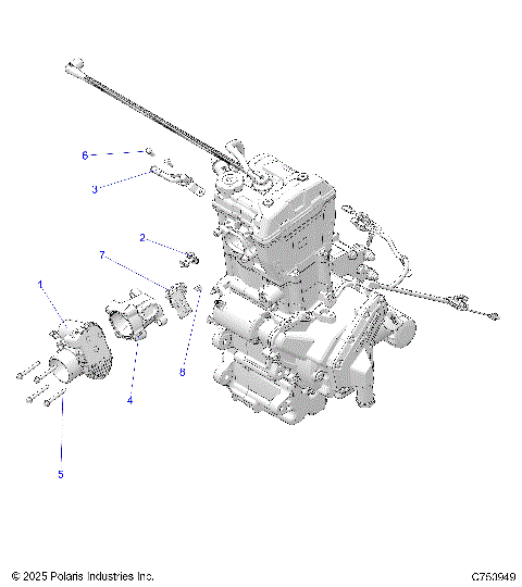 ENGINE, THROTTLE BODY and FUEL RAIL - D24M2A57B4/G57B4/U57B4/W57B4 (C750949)