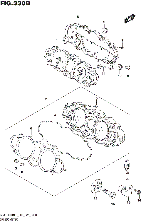 SPEEDOMETER (GSX1300RAL9 E28)