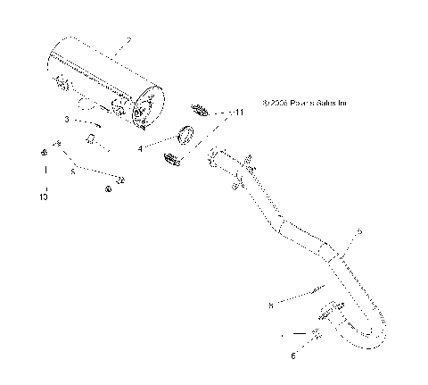 EXHAUST - A07LB27FA/LH27FB (49ATVEXHAUST07HAWK)