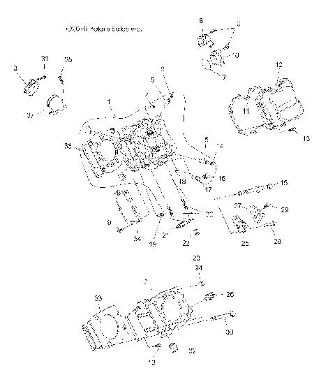 ENGINE, CYLINDER and HEAD - A11NG50FA (49ATVCYLINDERHD11SCRAM)