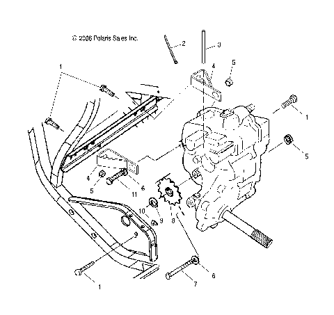TRANSMISSION, MOUNTING - A07CL50AA (49ATVGEARCASEMTG6X6)