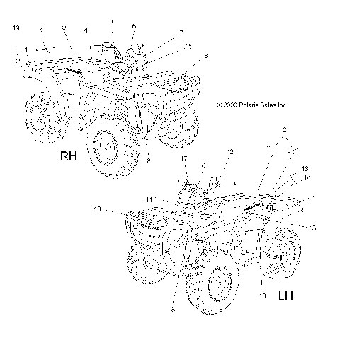 DECALS - A07MH76AL/AQ/AX/AY/AZ/A2/MN76AF/AT/AY (49ATVDECAL800EFI)