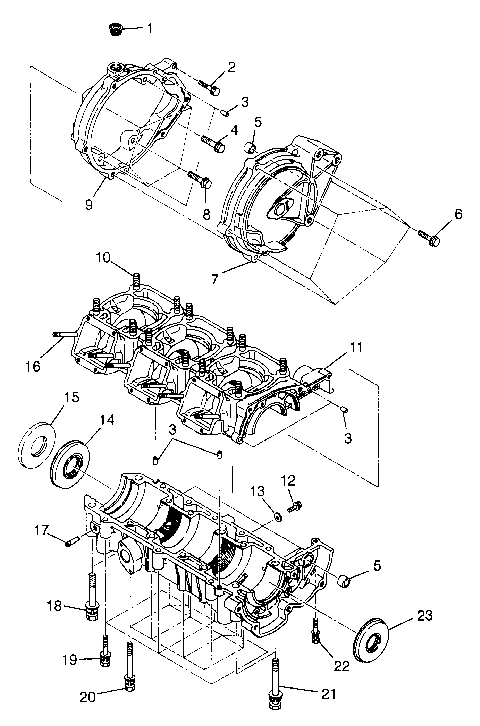 CRANKCASE SL 780 B974088 and Intl. SL 780 I974088 (4940924092B014)