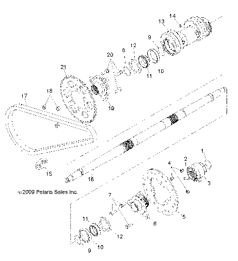 DRIVE TRAIN, REAR AXLE and HOUSING - A13NA32FA (49ATVAXLE10TBLZR)