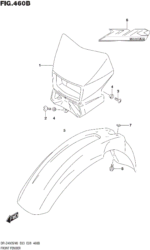 FRONT FENDER (DR-Z400S)