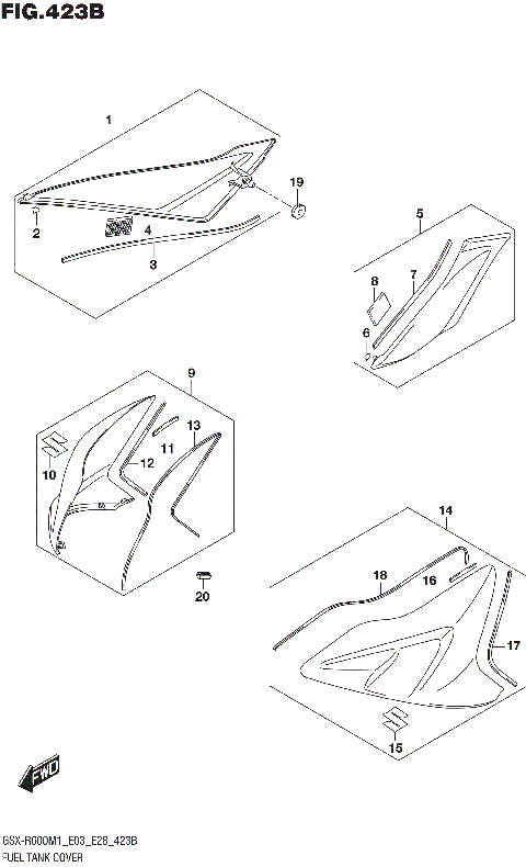 FUEL TANK COVER (GSX-R600Z)