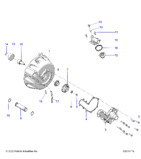 ENGINE, COOLING SYSTEM and WATER PUMP - A22SLZ95AK (C0211716)