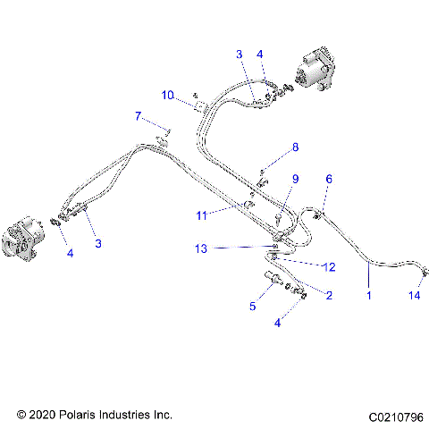 BRAKES, BRAKE LINES, REAR - A21SWE57A1/3A1 (C0210796)