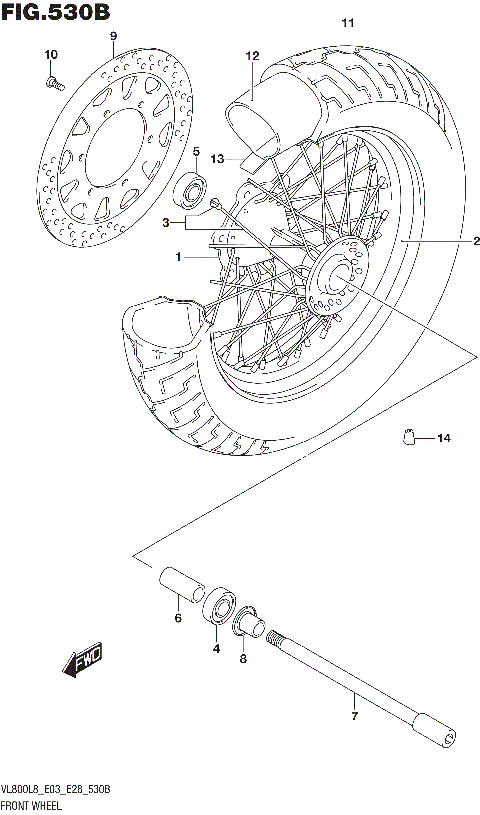 FRONT WHEEL (VL800L8 E28)