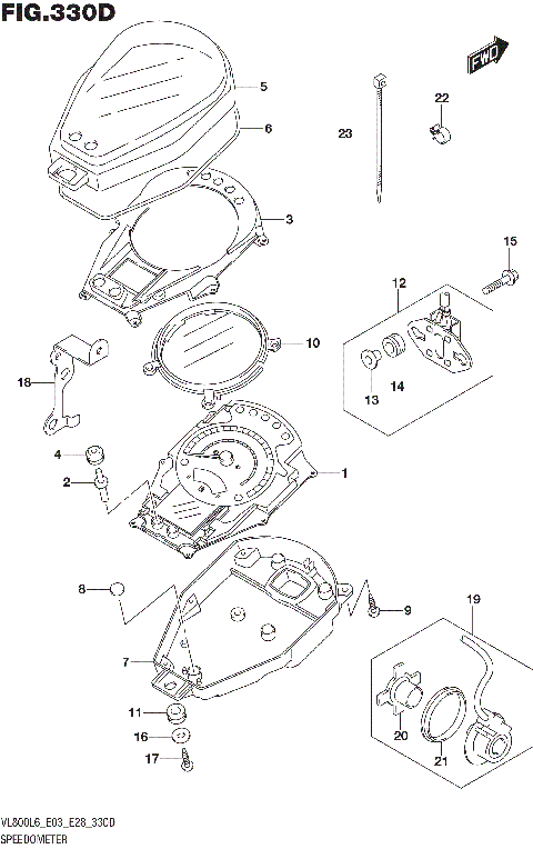 SPEEDOMETER (VL800TL6 E03)