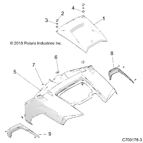 BODY, HOOD and FRONT BODY WORK - Z21CHA57A2/K2/E57AK (C700178-3)