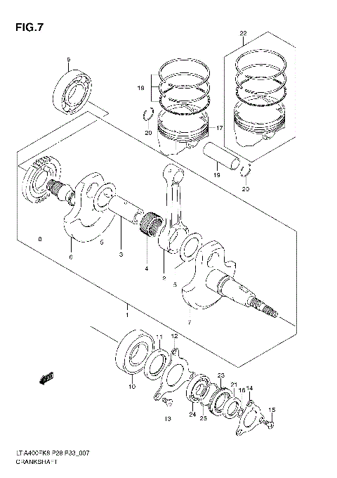 CRANKSHAFT (LT-A400FK8/FK9/FUL0)