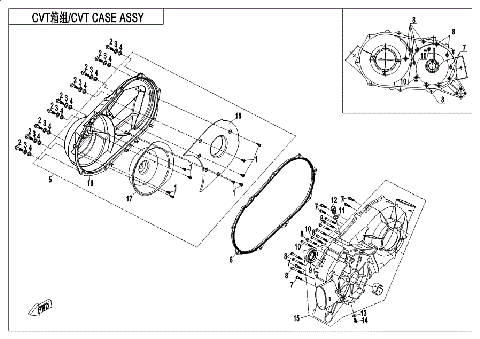 CVT CASE ASSY