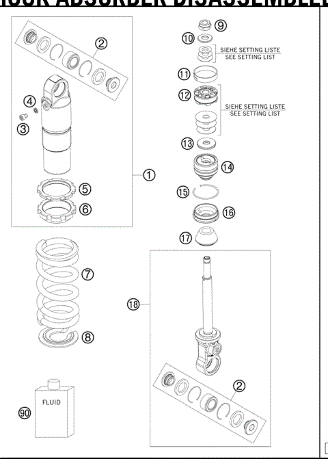 SHOCK ABSORBER DISASSEMBLED 
