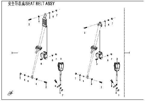 SEAT BELT ASSY (BACK SEAT)