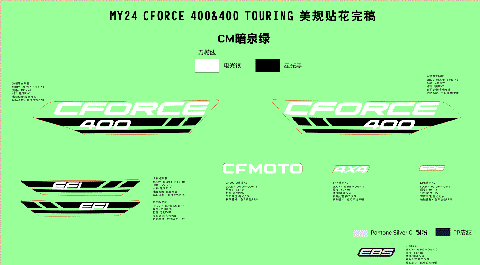 DECAL KITS(HUNTER GREEN)