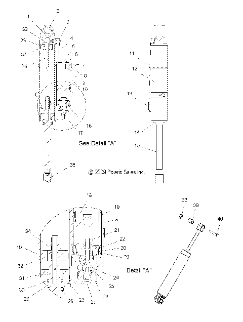SUSPENSION, SHOCK, REAR TRACK (7043385) - S10PP8 ALL OPTIONS (49SNOWSHOCKREAR7043385)