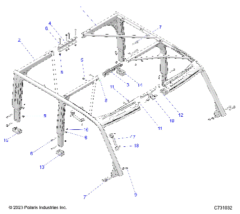 CHASSIS, CAB FRAME - R25X6W1RB9/BD/BM (C731032)