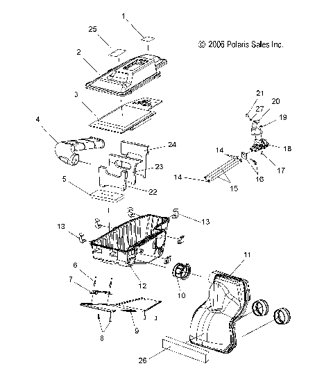 ENGINE, AIR INTAKE SYSTEM (FS) - S08PT7ES/EE (49SNOWAIR08FSTOUR)