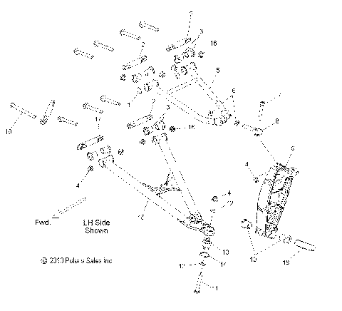 SUSPENSION, CONTROL ARMS and SPINDLE - S11CW8GSA/GSB/GST/GEA (49SNOWSUSPFRT11RUSH)
