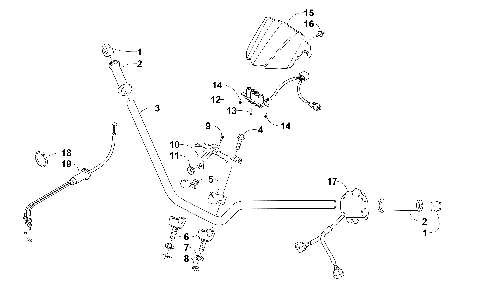 HANDLEBAR AND CONTROL ASSEMBLY [300503]