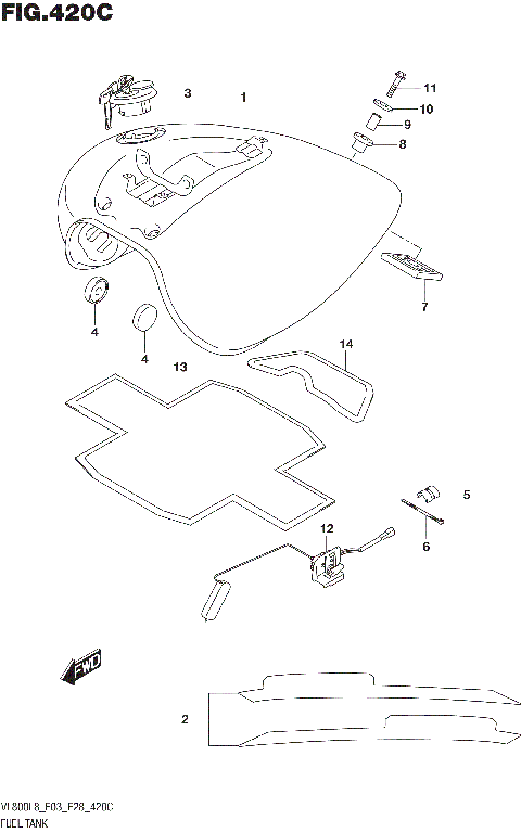 FUEL TANK (VL800L8 E33)