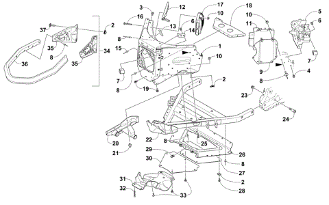 FRONT BUMPER AND FRAME ASSEMBLY