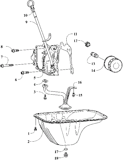 OIL PAN, FILTER, AND DIPSTICK ASSEMBLY [302893]