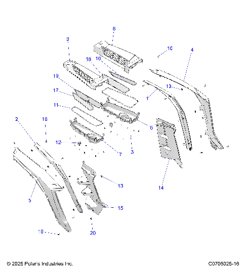 BODY, REAR FENDERS AND BEZELS- Z24NME99NM (C0705025-16)