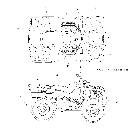 BODY, DECALS - A13MH50AJ/AQ/AX/AZ (49ATVDECAL13SP500)