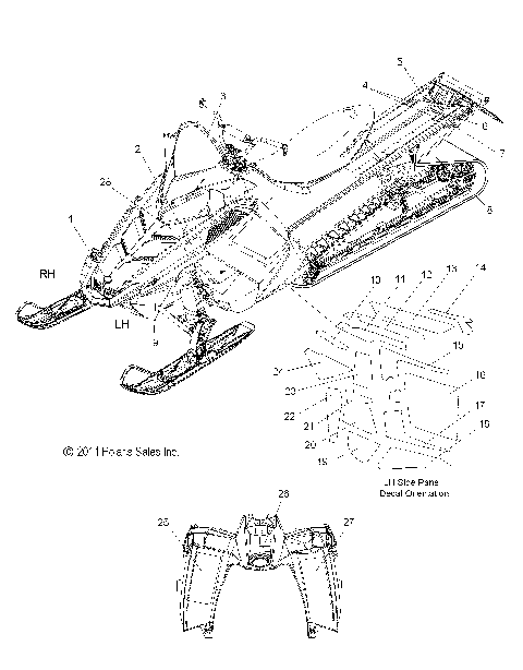 BODY, DECAL, GRAY SNOW CHECK - S12CL8/CW8 ALL OPTIONS (49SNOWDECAL12SBASLT)