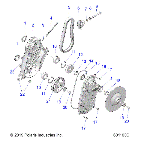 DRIVE TRAIN, CHAINCASE - S21CBU5BSL (601103C)