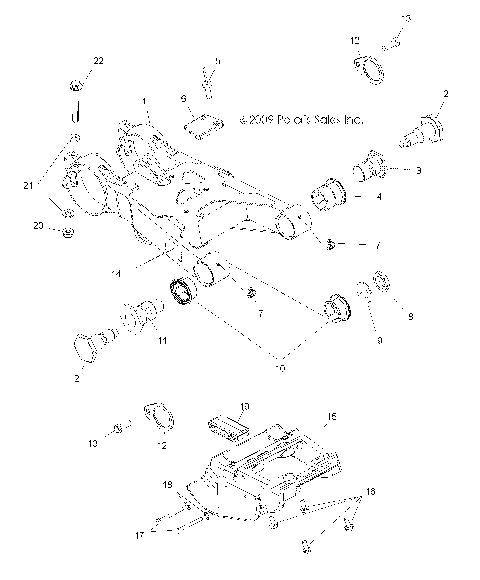 SUSPENSION, SWING ARM - A11NG50AA (49ATVSWINGARM10TBLZR)
