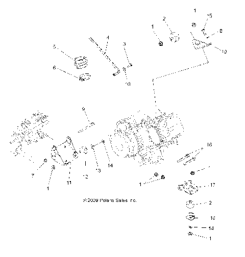 ENGINE, MOUNTING - A10DH50AX/AZ (49ATVENGINEMTG10SP500TRG)
