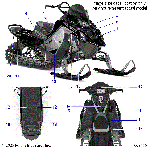 BODY, DECAL, FROST SILVER SIDE PANEL W/BLACK TRIM - S26TGM8MS (603110)
