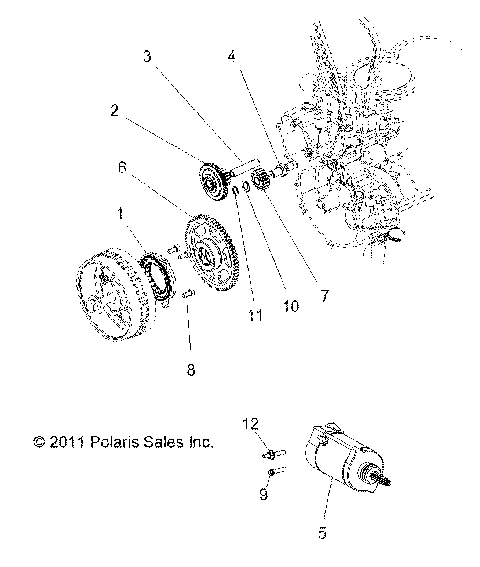 ENGINE, STARTER and DRIVE - R12XT87AA/9EAS (49RGRSTARTINGMTR12RZRXP4)