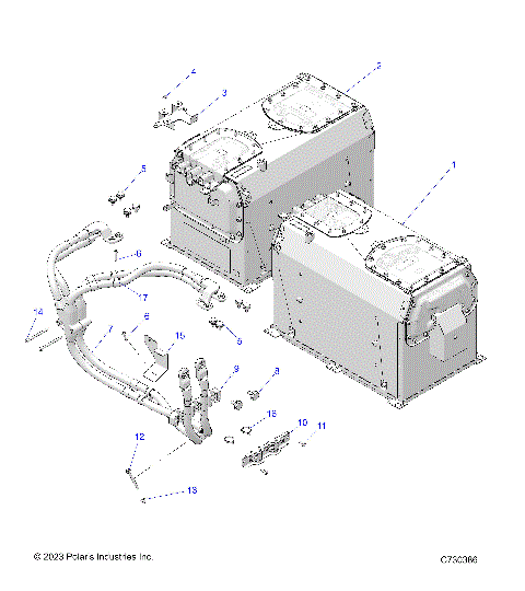 ELECTRICAL, BATTERY WITH CABLES, BCB - R24E3GC4FD/SC4CD/SC4FD (C730386)