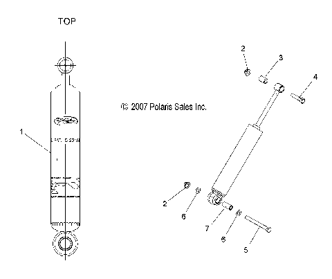 SUSPENSION, SHOCK, REAR TRACK (7043281) - S12PB6HSA/HSL/HEA (49SNOWSHOCKREAR7043281)