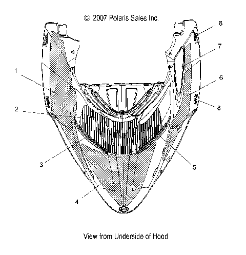 BODY, HOOD FOAM, FOIL and SCREENS - S08PD6/PB6/PB7/PP6/PP7 ALL OPTIONS (49SNOWHOODSCFL08IQCFI)