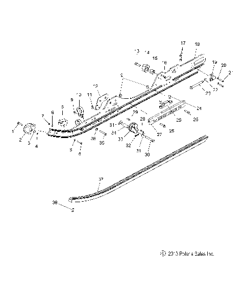 SUSPENSION, RAIL MOUNTING - S14MX6JSA/JEA (49SNOWSUSPRAIL14600R)