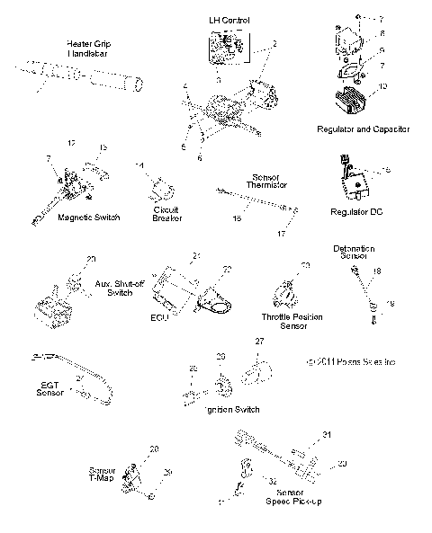 ELECTRICAL, SWITCHES, SENSORS and COMPONENTS - S12BP6 ALL OPTIONS (49SNOWELECT12600RUSH)