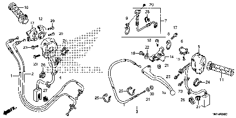 HANDLE LEVER@SWITCH@CABLE